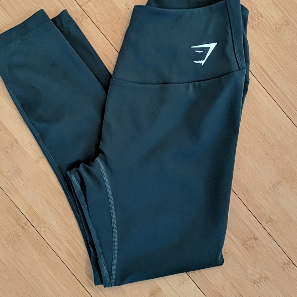Gymshark Training 7/8 Leggings - Dark Green: 1